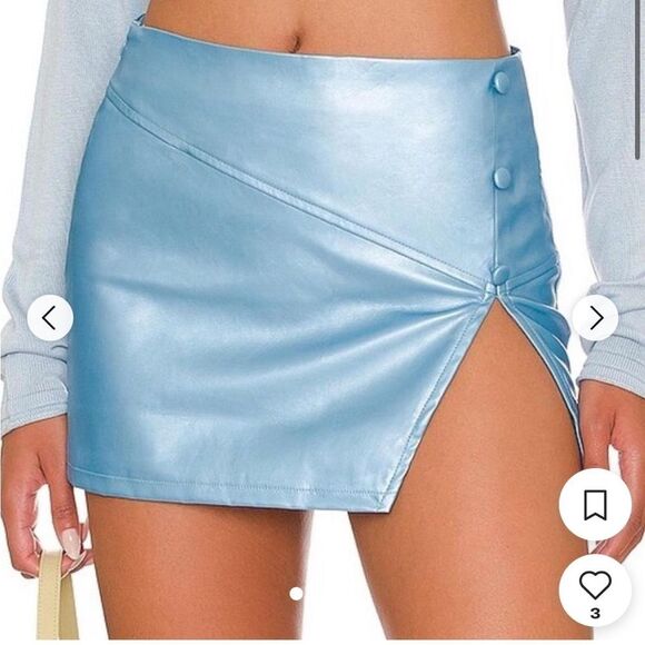 NWT Blue Pearl Vegan Leather Mini Skirt Size Small - Picture 1 of 5
